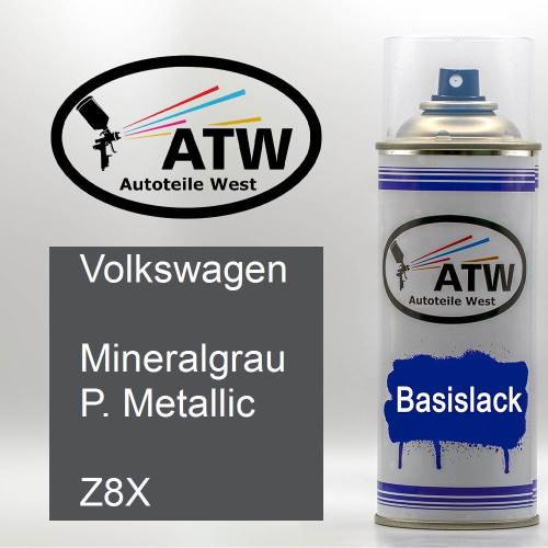 Volkswagen, Mineralgrau P. Metallic, Z8X: 400ml Sprühdose, von ATW Autoteile West.